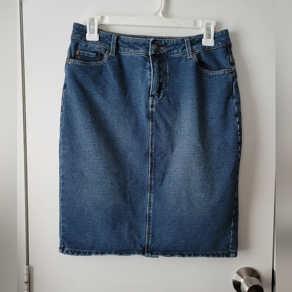 Coldwater Creek jean denim skirt